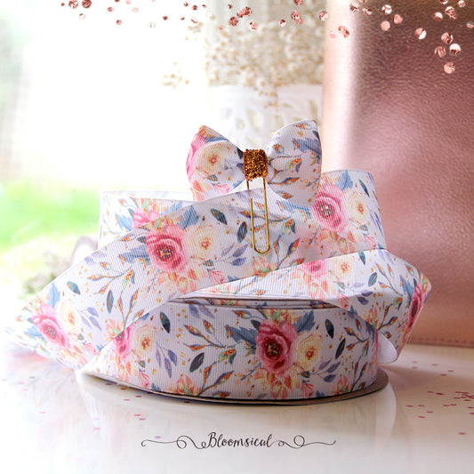 Wonderland Floral Grosgrain Printed Ribbon