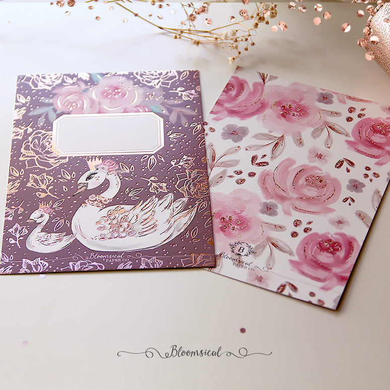Woodland Dusk Journaling Card Rose Gold Foil