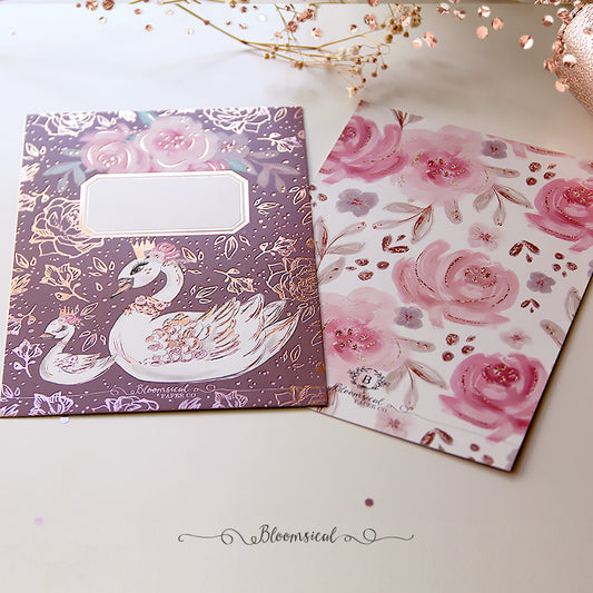 Woodland Dusk Journaling Card Rose Gold Foil