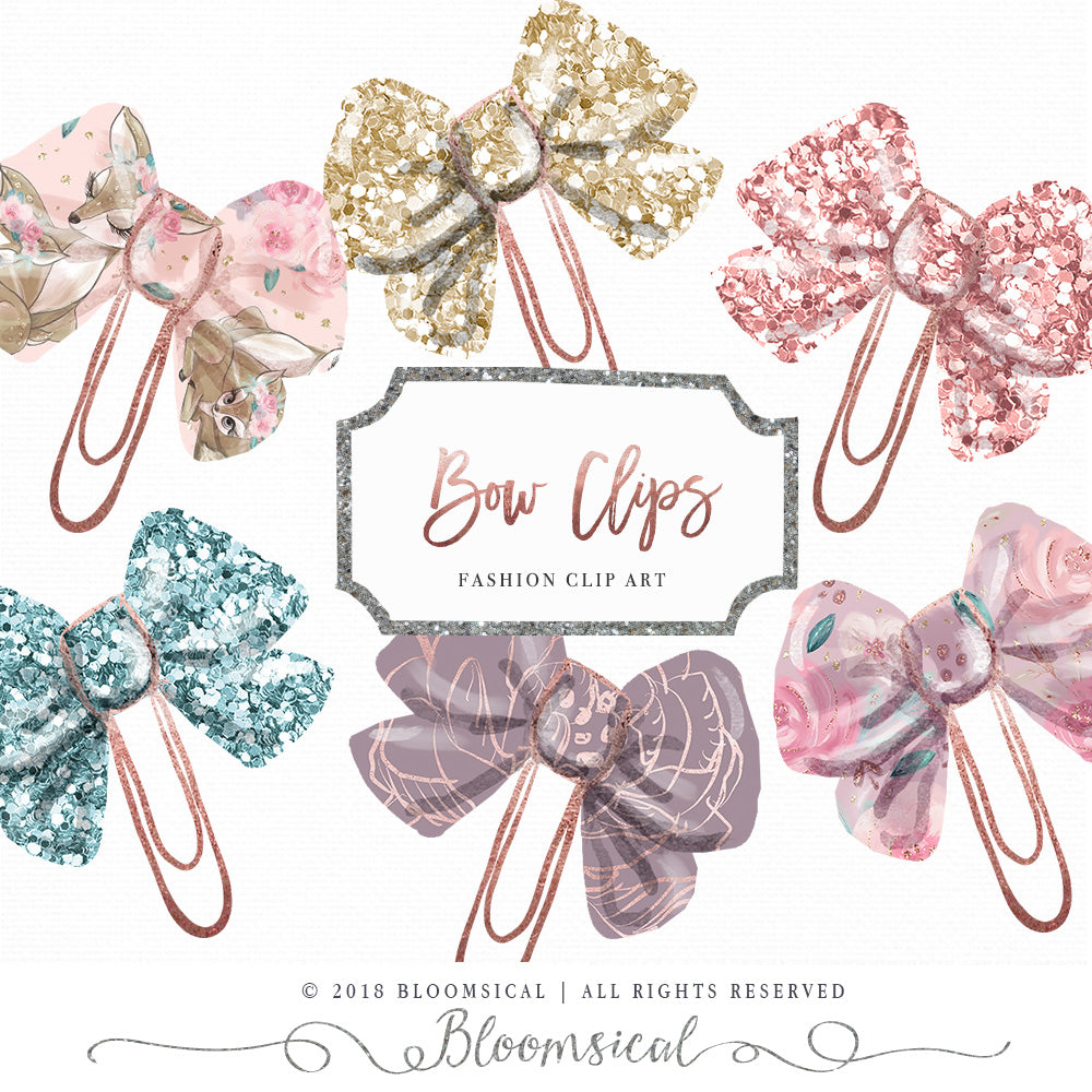 Woodland | Mommy & Me Digital Cliparts, Papers, Bow Clips BUNDLE DEAL