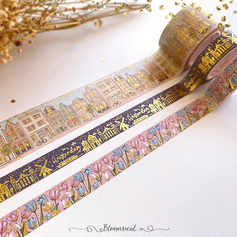 Amsterdam - Washi Tape Collection Confetti Gold Holo Foil
