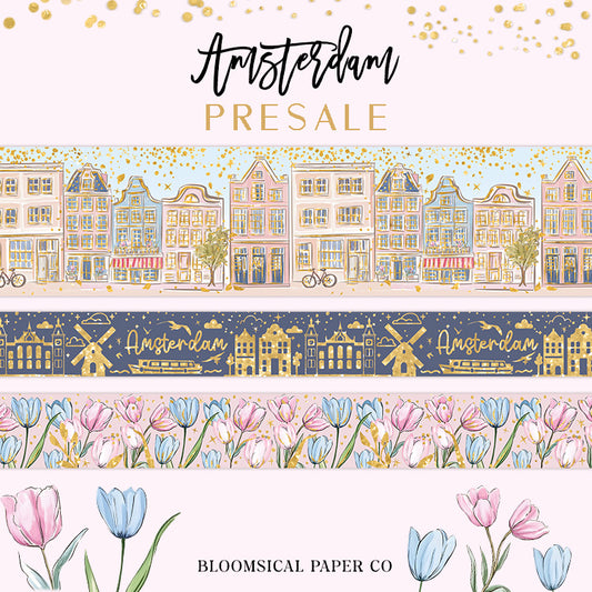 Amsterdam - Washi Tape Collection Confetti Gold Holo Foil | PRESALE