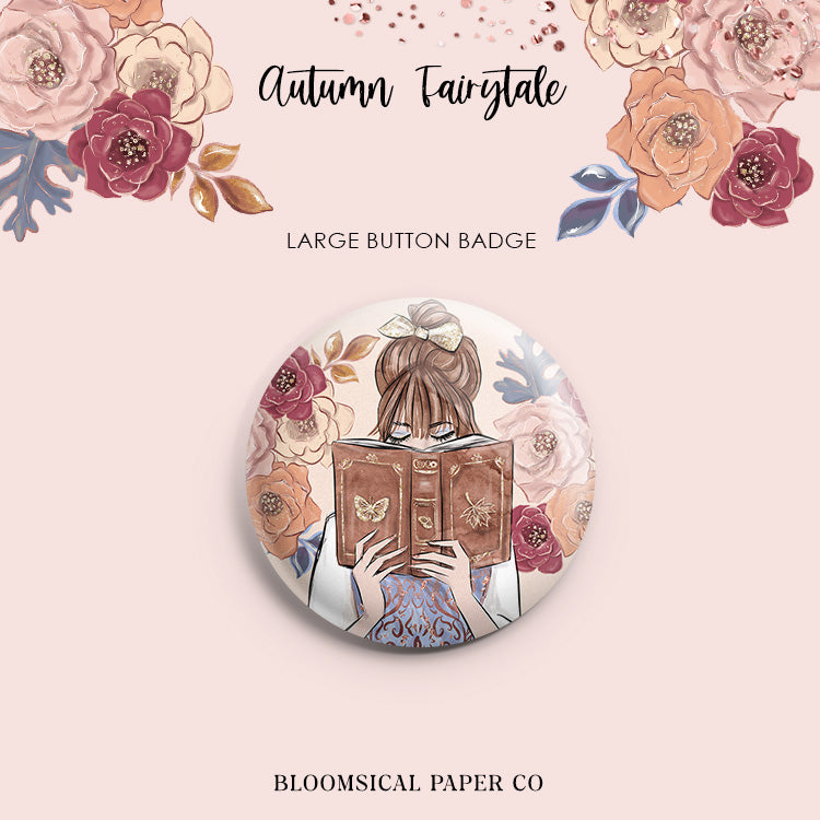 Autumn Fairytale Custom Button Badge - Large 58mm