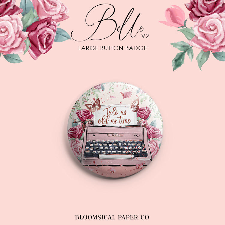 Belle Fairytale Custom Button Badge - Large 58mm