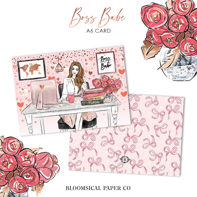 Boss Babe - Valentine Edition Postcard Card