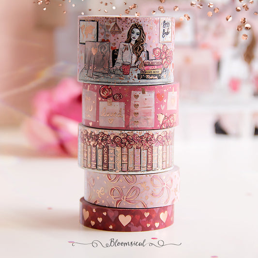 Boss Babe - Valentine Edition Washi Tape Collection Rose Gold Foil