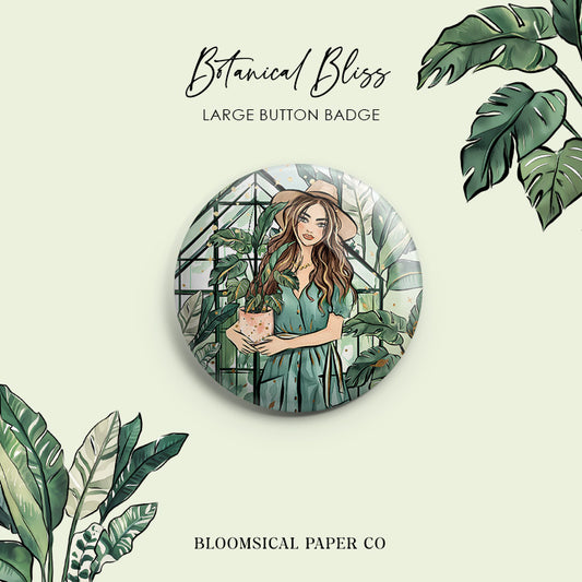 Botanical Bliss Custom Button Badge - Large 58mm