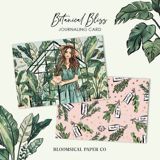 Botanical Bliss Journaling Card - not foiled