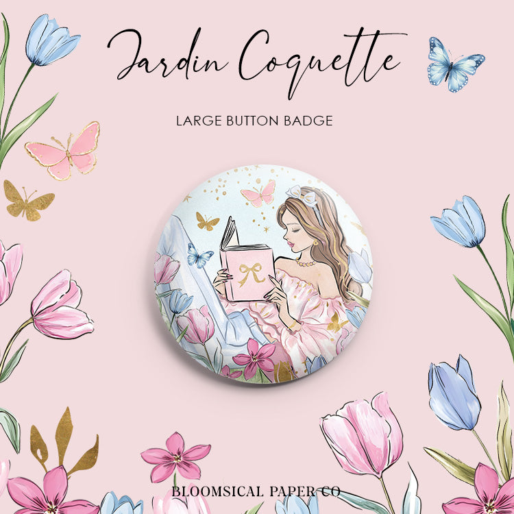 Jardin Coquette Custom Button Badge - Large 58mm