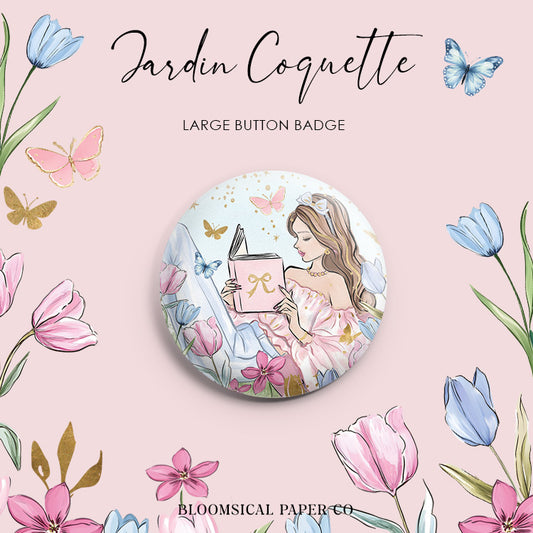 Jardin Coquette Custom Button Badge - Large 58mm