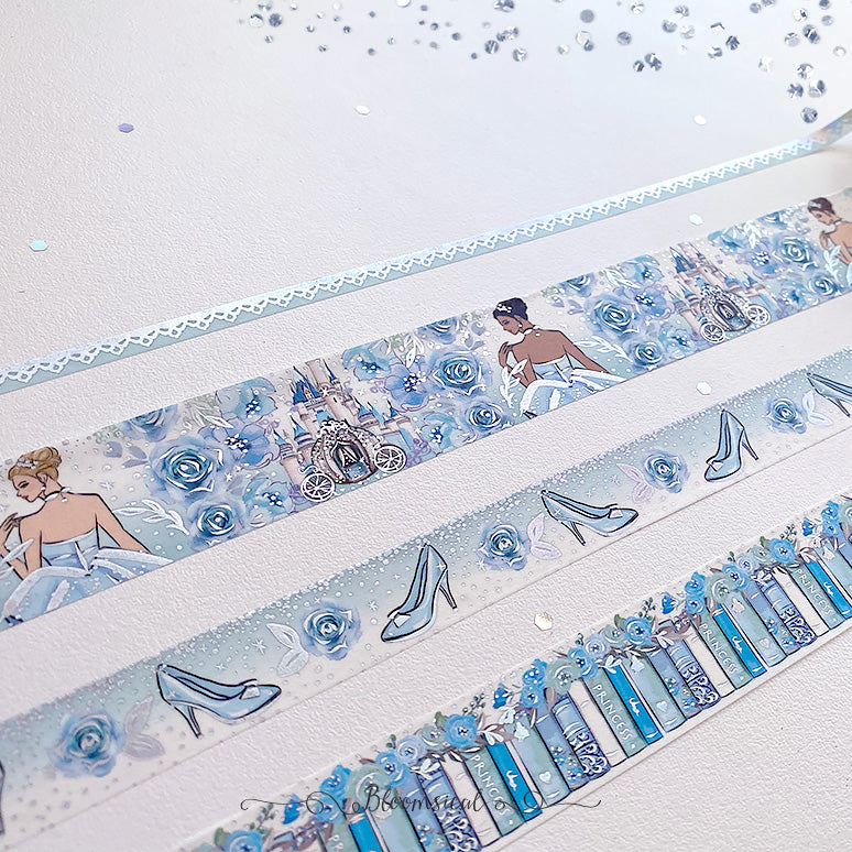 Cinderella v2 Washi Tape Collection Holo Silver Holo Foil