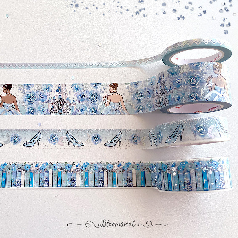 Cinderella v2 Washi Tape Collection Holo Silver Holo Foil