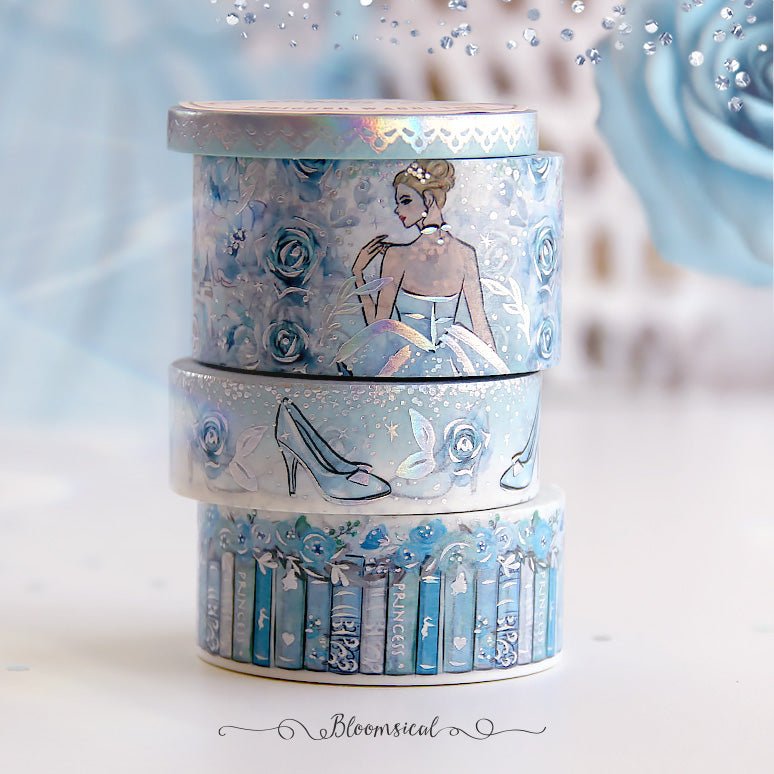 Cinderella v2 Washi Tape Collection Holo Silver Holo Foil
