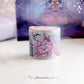 Dreamy Night Foiled PET Tape | Clear Matte Tape with Holo Confetti Foil