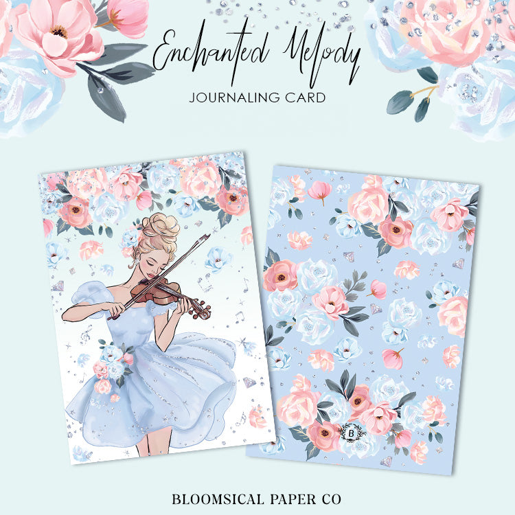 Enchanted Melody Violinist Journaling Card