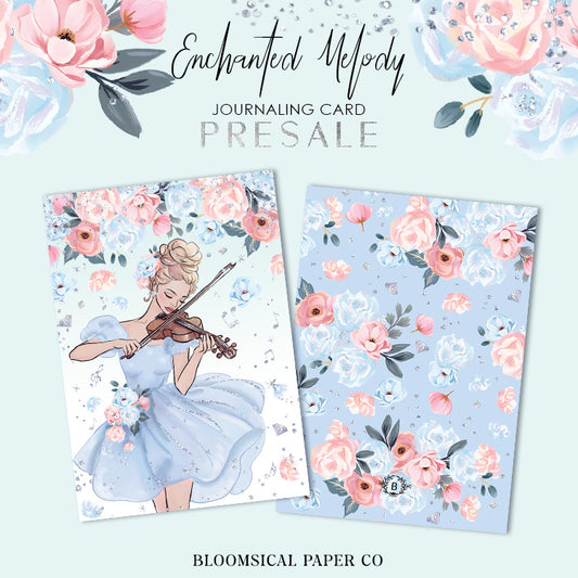 Enchanted Melody Violinist Journaling Card PRESALE