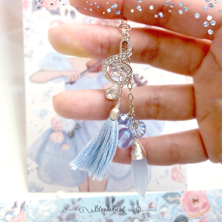 Enchanted Melody Blue Handcrafted Dangle Large Planner Charm Accessories