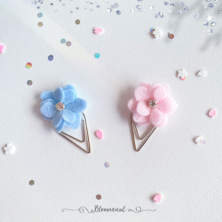 Dainty Felt Flower Paper Clip Planner Accessories