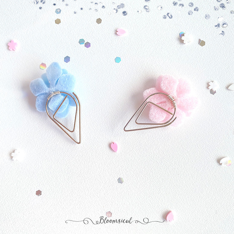 Dainty Felt Flower Paper Clip Planner Accessories