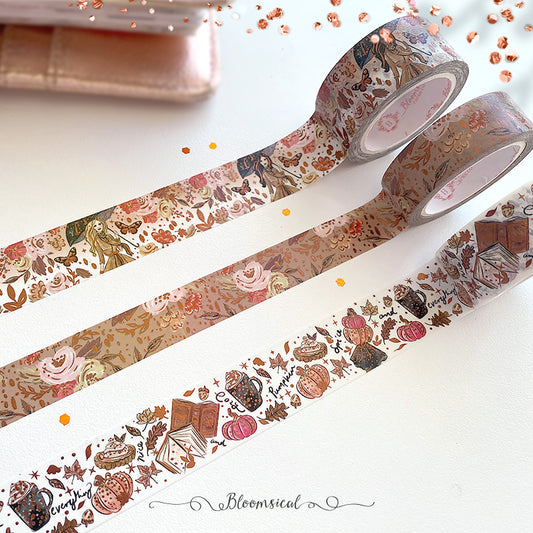 Hello Fall v2 Washi Tape Collection Copper Foil