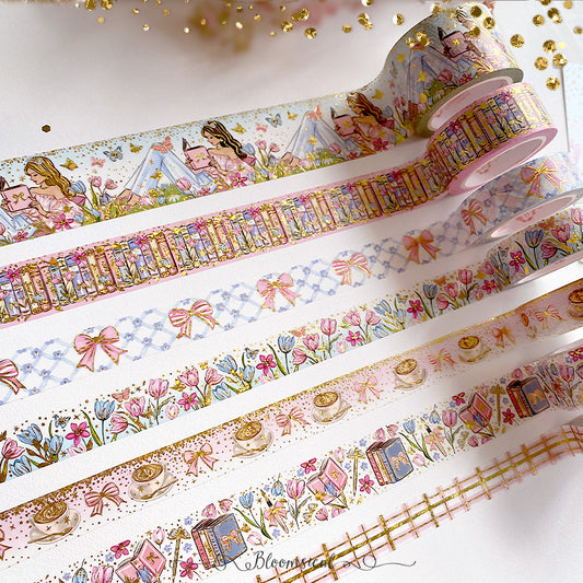 Jardin Coquette Washi Tape Collection Confetti Gold Holo Foil