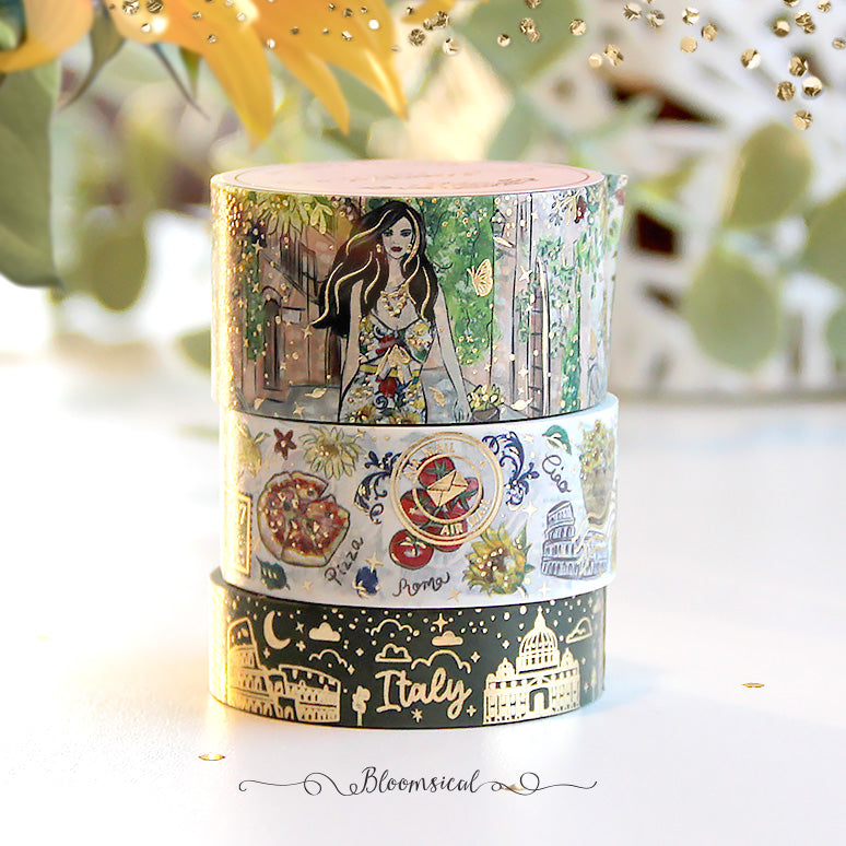 La Dolce Vita Washi Tape Collection | Italy | Gold Foil