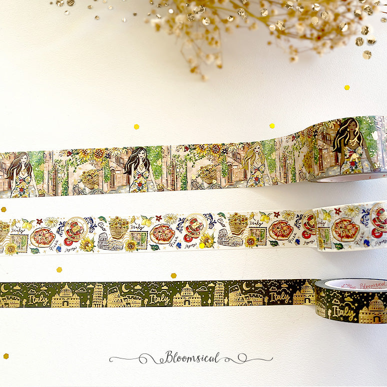 La Dolce Vita Washi Tape Collection | Italy | Gold Foil