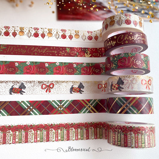 Merry Christmas v2 Washi Tape Collection Gold Foil