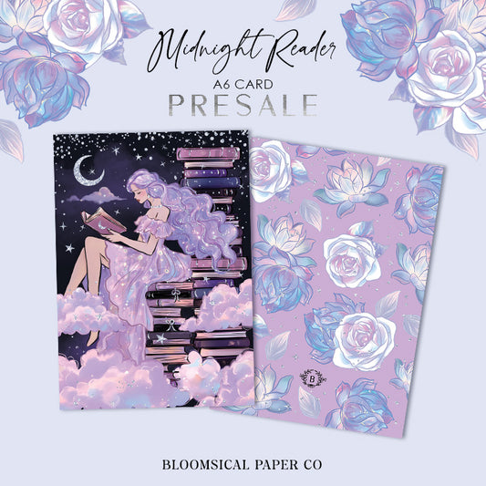 Midnight Reader - A6 Journaling Card | PRESALE