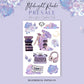 Midnight Reader Mini Deco Sticker Sheet Silver Foil | PRESALE