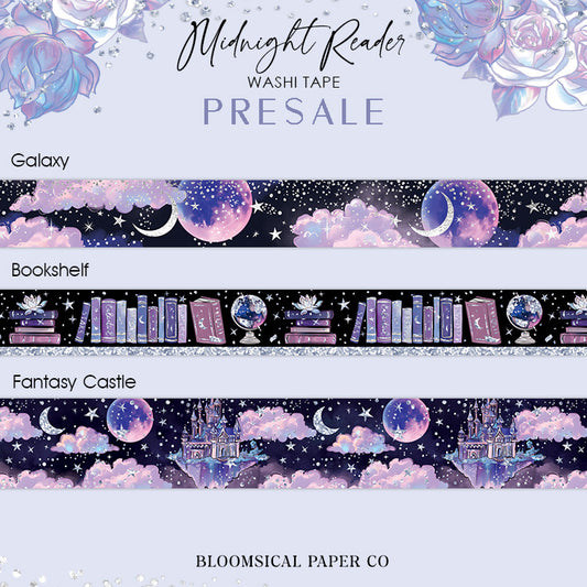 Midnight Reader Washi Tape Collection Confetti Holo Foil | PRESALE
