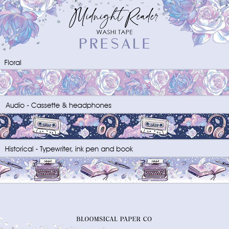 Midnight Reader Washi Tape Collection Confetti Holo Foil | PRESALE