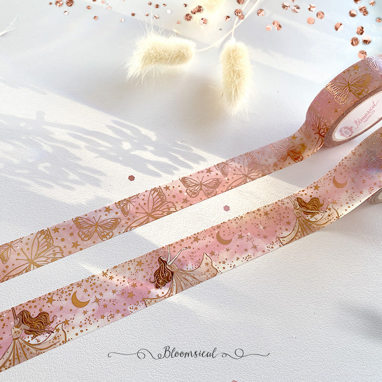 Moonlight Dance Washi Tape Duo Rose Gold Foil