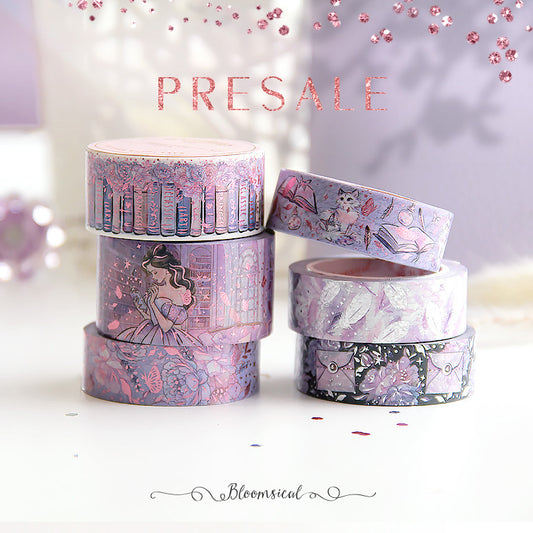 Princess Academia Washi Tape Collection  Rose Purple Foil  | PRESALE