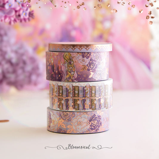Rapunzel Washi Tape Collection Rose Gold Foil
