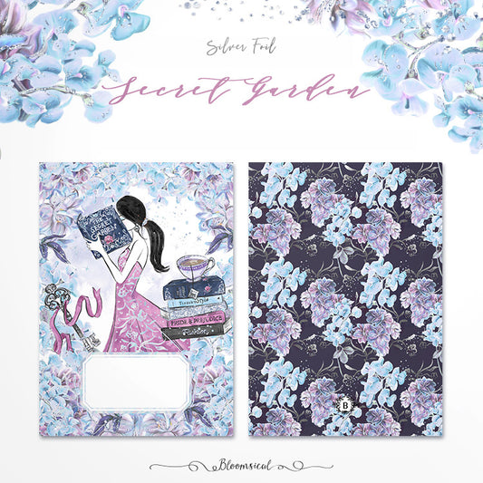 Secret Garden Journaling Card - Silver Holo Foil