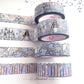 Snow Queen Washi Tape Collection Holo Silver Holo Foil