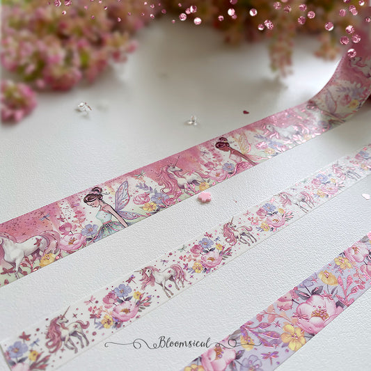 Unicorn Fairy Washi Tape Collection | Rose Confetti Holo Foil
