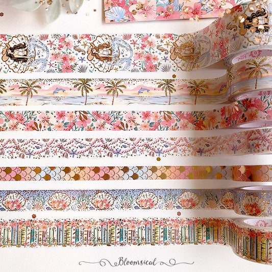 Coastal Dreams Washi Tape Collection Warm Gold Foil