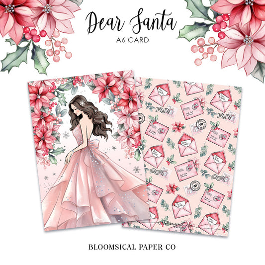 Dear Santa Journaling Card - not foiled