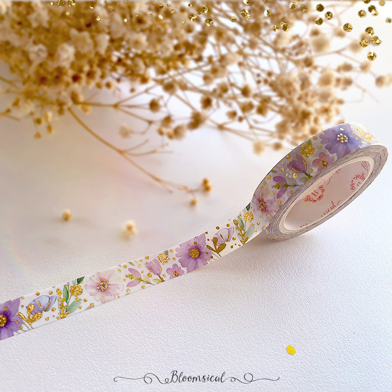 Cottagecore Floral Confetti Gold Holo Foil - NEW