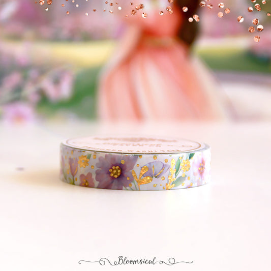 Cottagecore Floral Confetti Gold Holo Foil - NEW
