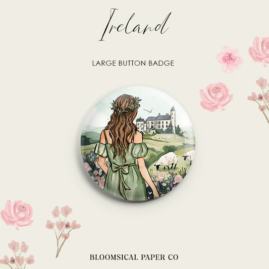 Ireland Custom Button Badge - Large 58mm