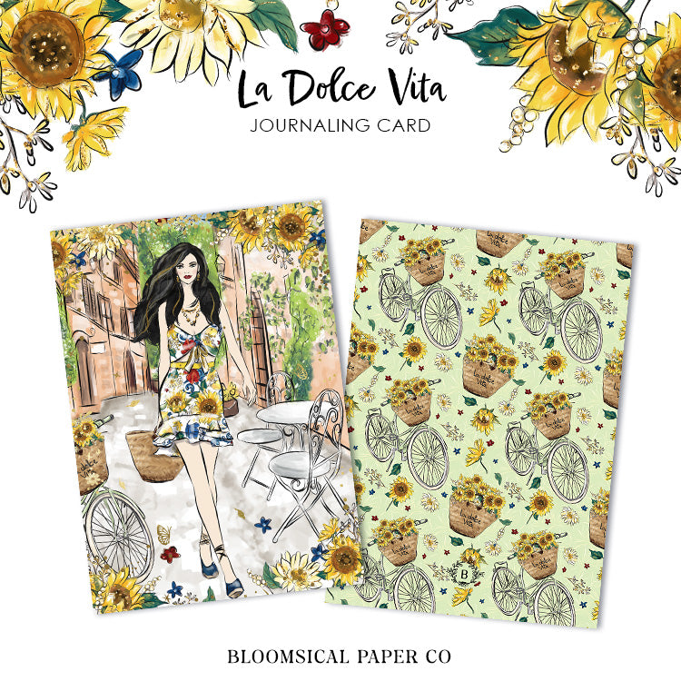 La Dolce Vita Journaling Card - not foiled