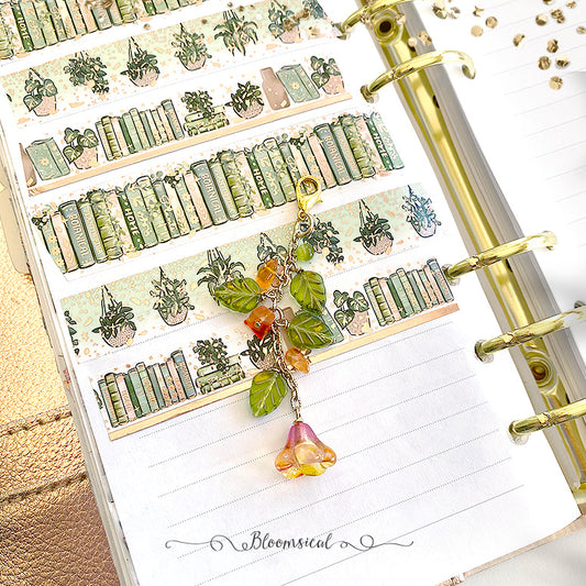 Botanical Bliss Leaves & Flowers Handcrafted Dangle Planner Charm Accessories