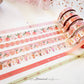 Peach Kissed Washi Tape Collection Rose Gold Foil