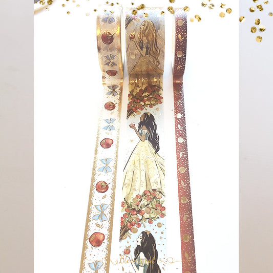 Apple Washi Tape Collection Gold Foil
