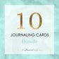 Journaling Card Bundle - 10 assorted foiled cards