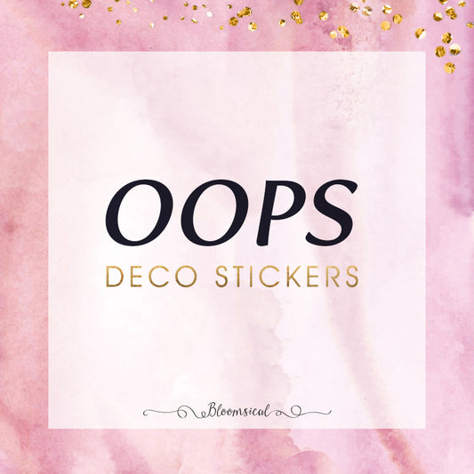 OOPS Foiled Mini Deco Stickers Bundle of 5 + bonus