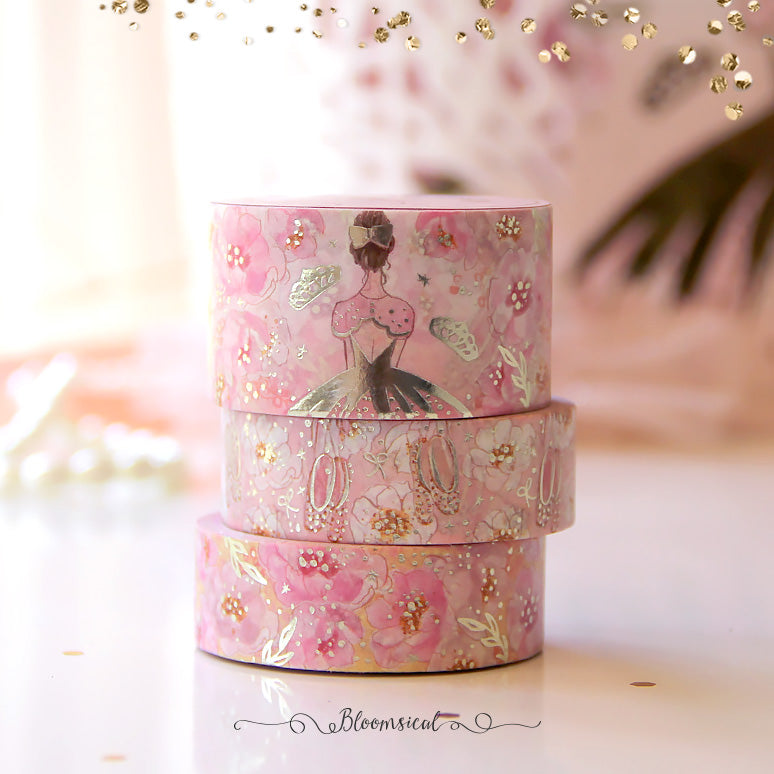 Princess Ballerina Washi Tape Collection Light Gold Foil